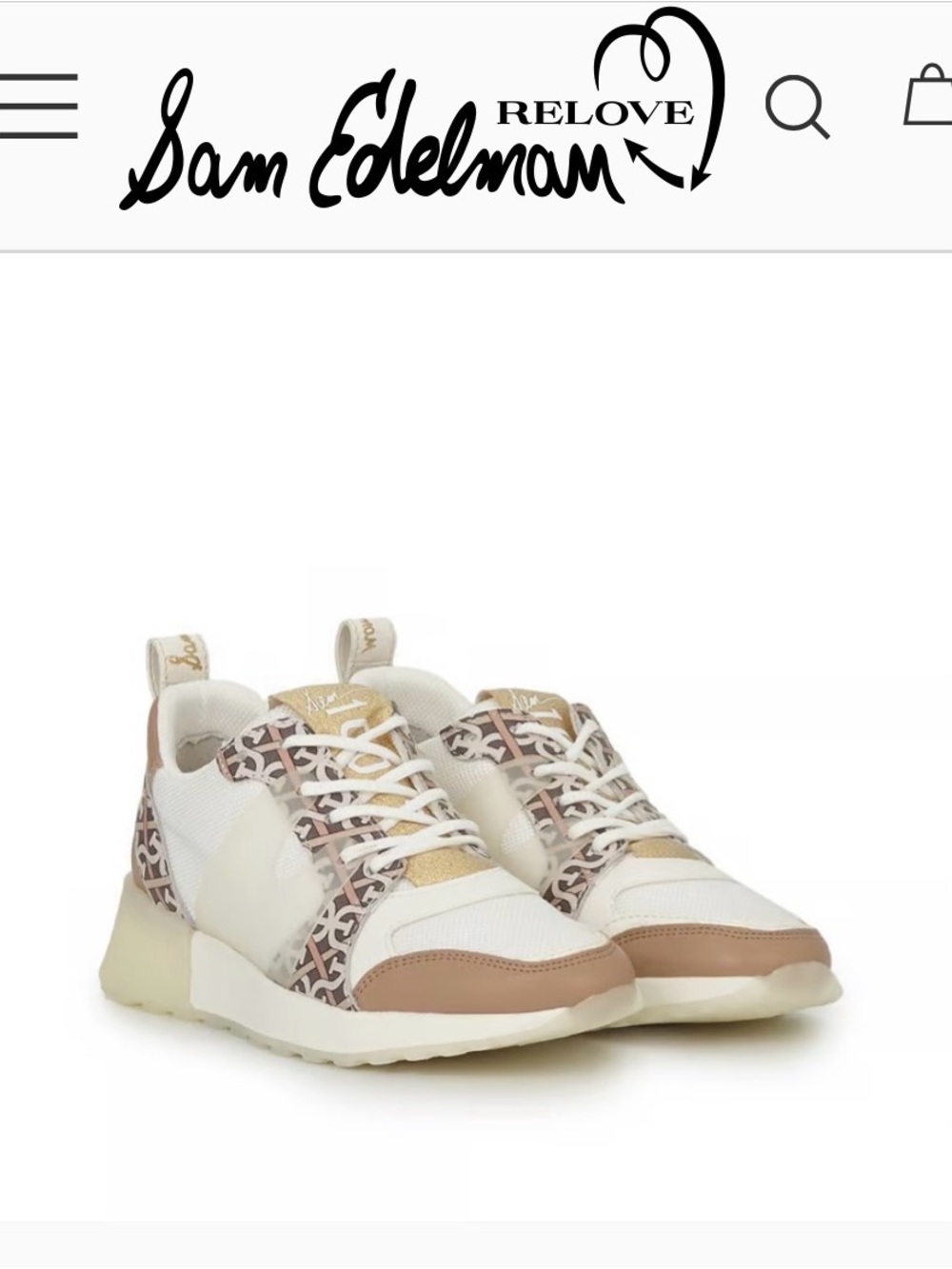 Sam Edelman Cream & Taupe Logo-Accent Darsi Sneakers